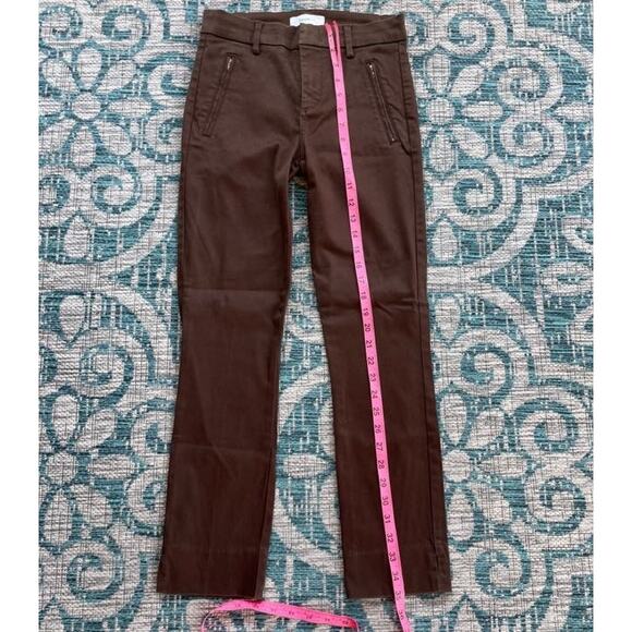 Level 99 Brown Wax‎ Coated Ankle Crop Pants Zipper Pockets - Size 25 - Picture 10 of 12